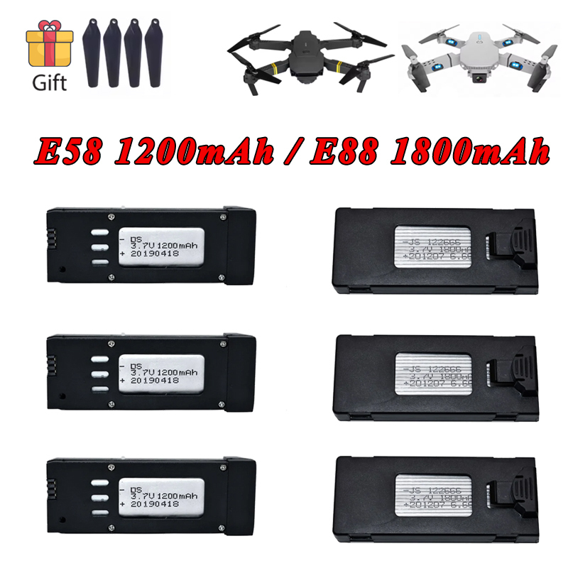 Eachine Drone E58 - Batería Lipo de 3,7 V, 1200mAh,