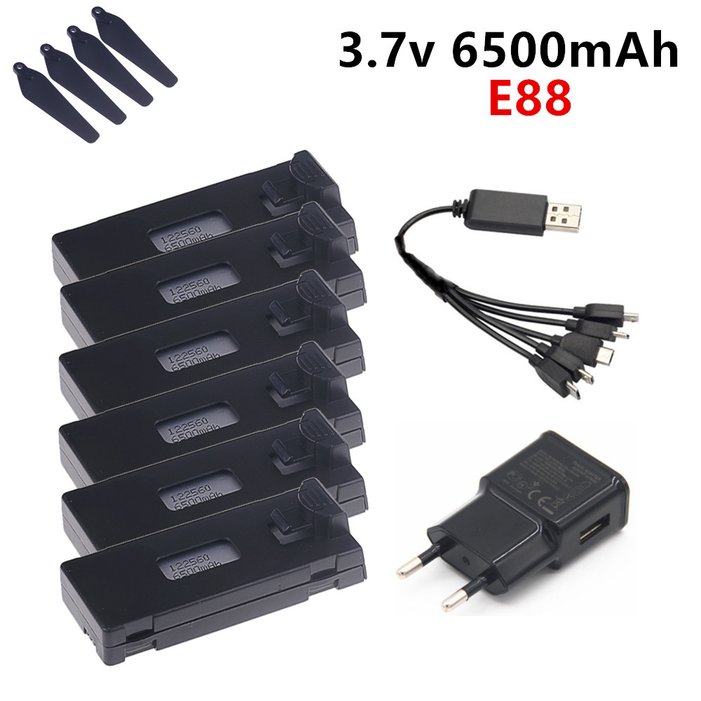 Batería Lipo de 3,7 V y 6500mA - Eachine Drone E58 reseña y precio