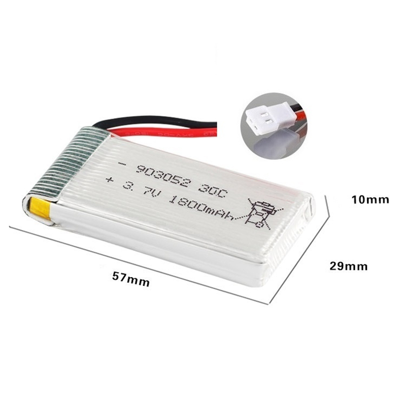 Batería Lipo de 3.7v 1800mAh p - Eachine Drone E58 reseña y precio